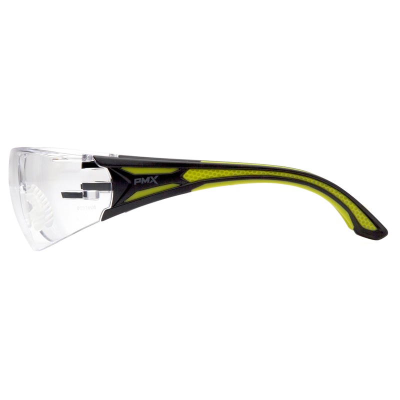 Pyramex Endeavor Plus Safety Glass Black/Lime Frame Clear Lens