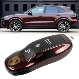 Jaronx - Funda para Llavero, Compatible con Cayenne Macan Cayman 911 - Funda para Llavero Compatible con Accesorios de Llave (Amatista metálica)
