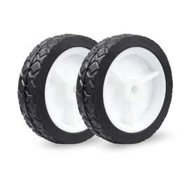 Zweipappel 2x Rubber Wheel Universal Replacement Wheel 125 mm per Trolley Stroller Axle Hole Diameter 12.7 mm