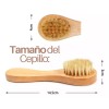 Universo en Linea 2 Cepillos Faciales Exfoliantes Mango Madera Cerda