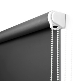 NUTRO CHILL Roller Shades for Windows, Thermal Insulated Fabric Roller Window Blinds for Home, Hotel, Club, Restaurant, Office (46" W x 68" L,Black)