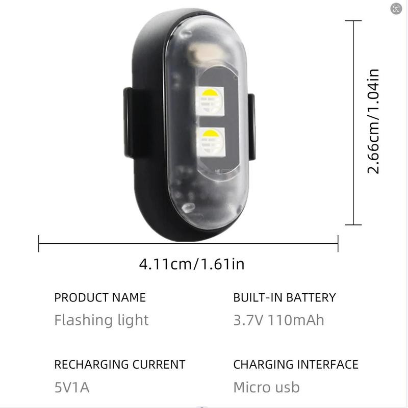Motorcycle LED Aircraft Strobe Lights Drone Anti-collision Warning Lamp Flash