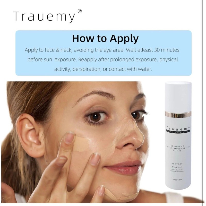 Trauemy Hydrating Anti Aging Tinted Skin Care-Face Moisturizer Matte SPF