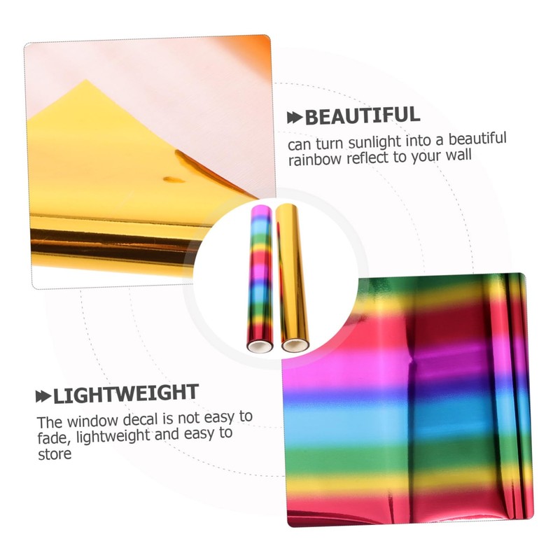 Hohopeti DIY Heat Transfer Supplies 2 Rolls Gold Stamping Aluminum