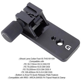 iShoot Tripod Ring Foot Tripod Clamp Stand Lens Mounting Tripod Base Mount Ring Holder Compatible with Sony FE 100-400 mm f/4.5-5.6 GM OSS, 70-200 mm f/2.8 GM OSS & II, 18-110 mm f/4 G OSS PZ