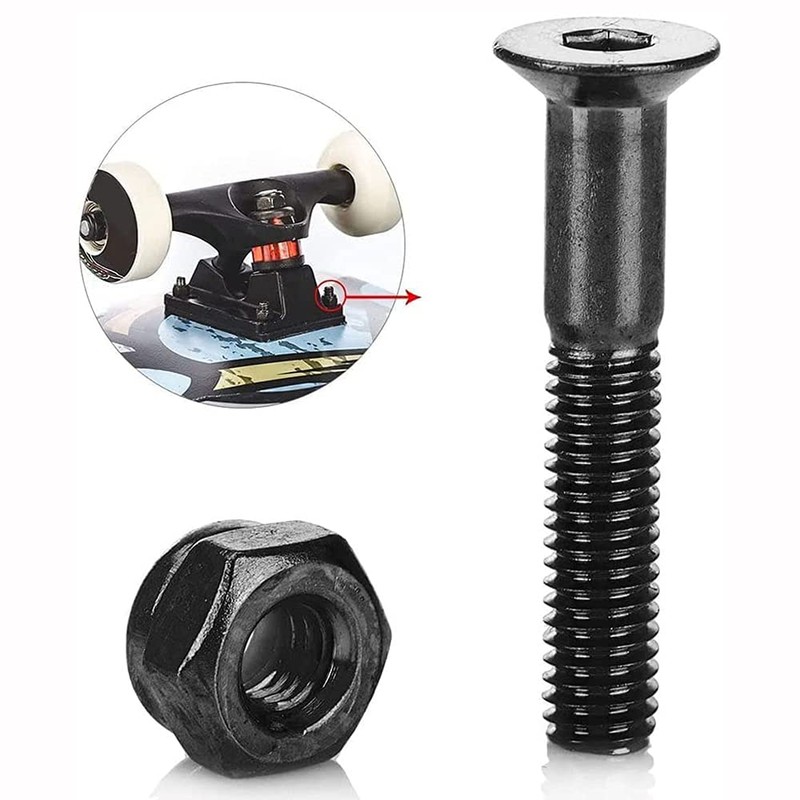 ANCLLO Skateboard Screws Longboard Hardware Kit Skateboard Screws Nuts for