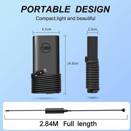 130W USB C Netzteil Ladegerät für Dell XPS 15 9500 9510 9520 9575 17 9700 9710 9720 Precision 3560 5530 5550 5560 5750 5760 Latitude 5420 7310 7410 9410 K00F5 M0H25 Laptop Ladekabel