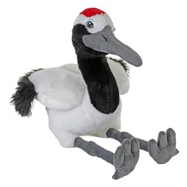 Wild Republic Cuddlekins Eco Red Crowned Crane, Stuffed Animal, 12 inch, Plush Toy, Eco-Friendly