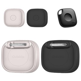 2-Pack Case for Tile by Life360 Mate,Full Waterproof Holder for Kids,with Invisible Pin for Tile Life360 Mate GPS Tracker,Soft Silicone,Anti-Scratch,Black+White