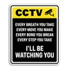 2 x 20cm Tall Funny CCTV Sign Vinyl Stickers -