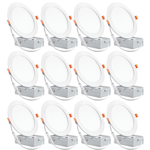 CODAFUL 12 Pack 6 Inch Ultra-Thin LED Recessed Ceiling Light