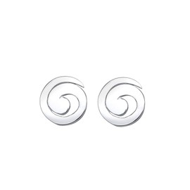 Elli Ladies Studs 925 Sterling Silver Spiral Geo Filigree