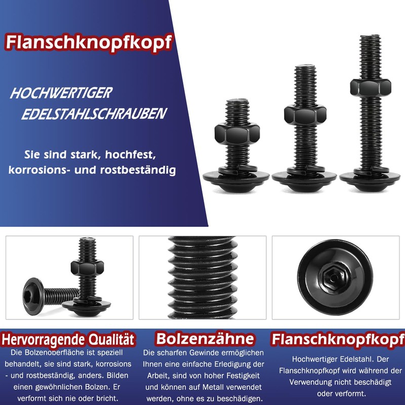 Pack of 10 M5 x 12 Screws, Pan Head Screws