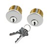 AIsecure Brass Mortise Cylinder with 2 Keys for SC Keyway