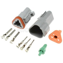 FITS DEUTSCH DT SERIES MULTI PLUG WATERPROOF CONNECTOR 2 3 4 6 8 12 WAY PIN KIT (3 Pin)