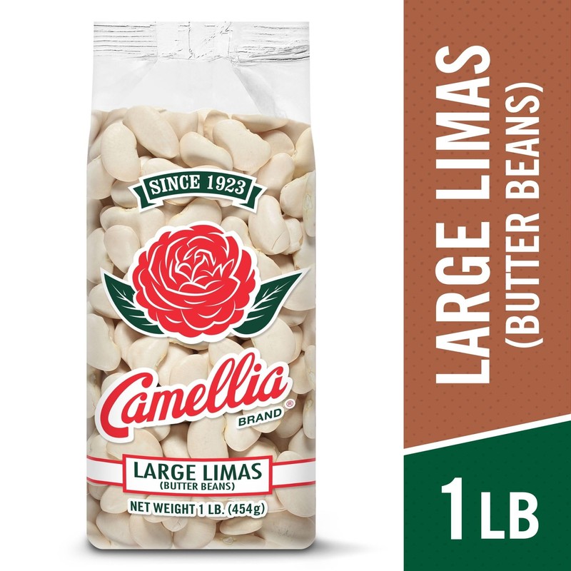 Camellia Brand Dried Large Lima Beans – Premium White Butter