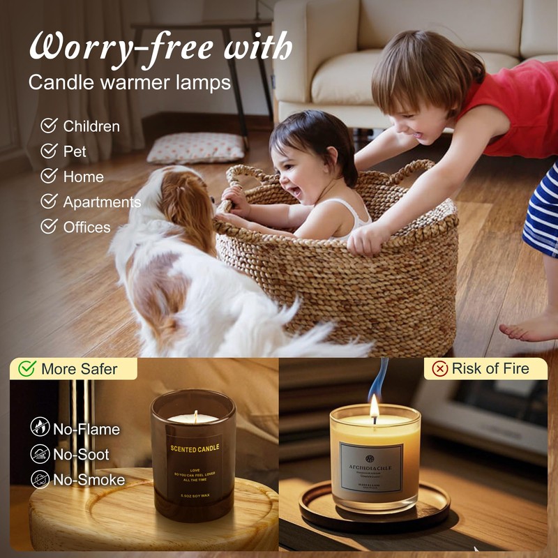 Candle Warmer Lamp with Timer, Candle Warmer Lamp - Electric