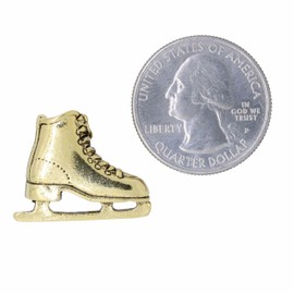 Jim Clift Design Figure Skate Gold Lapel Pin - 1 Count