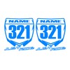 JUST RIDE Motocross Number Plate Replica Decal Stickers YZ