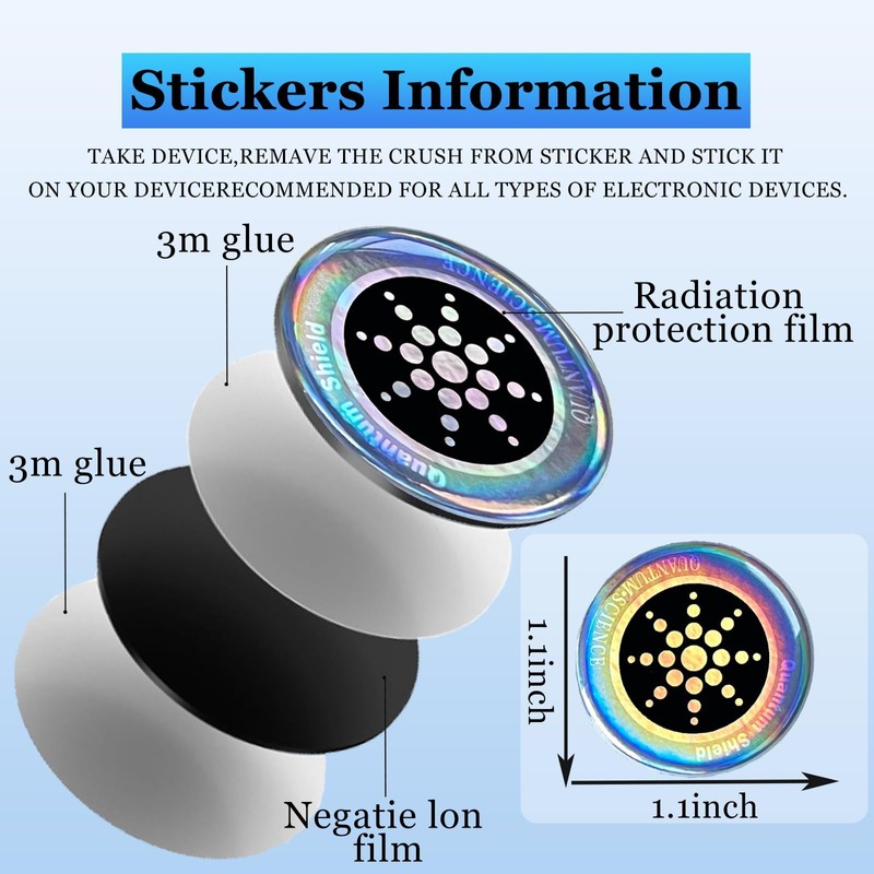 12 Pcs Cell Phone Protection Stickers,Blocker Equipment Stickers for Laptops