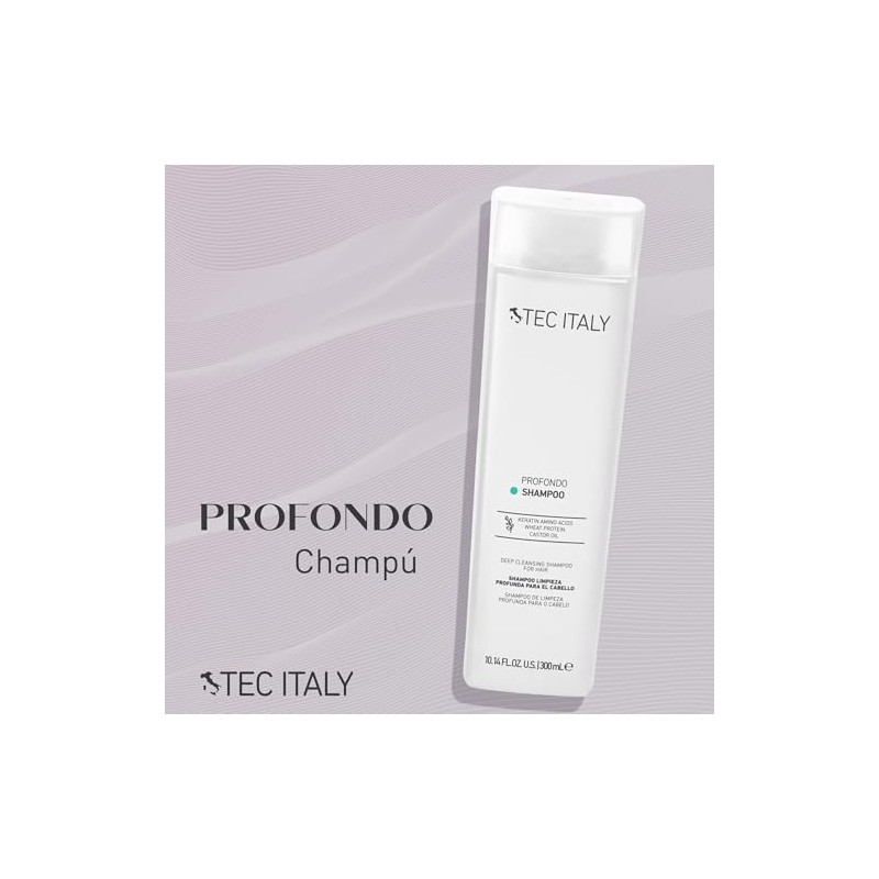 TEC ITALY Profondo Shampoo Cuidado y Limpieza Profunda del Cabello