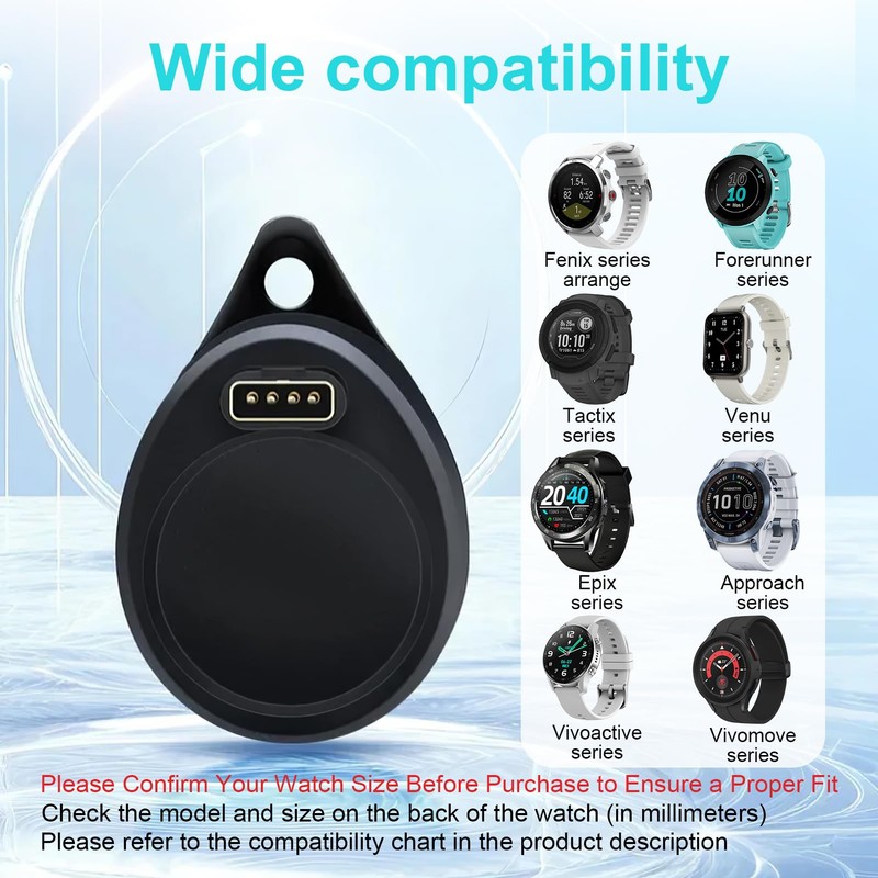Charging Cable Compatible with Garmin (Charging Base-TypeC & Mirco)