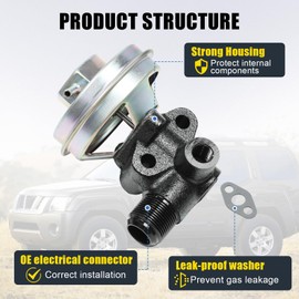 Exhaust Gas Recirculation (EGR) Valve with Gaskets EGV882 replacement for Nissan Frontier 1998-2004, Xterra 2000-2004 2.4L 4 Cyl Engine 147103S500, 147103S501