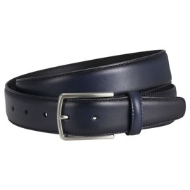 LINDENMANN Suit Leather Belt Men Suit Belt Men 35 mm Wide Full Cowhide Leather Black, navy