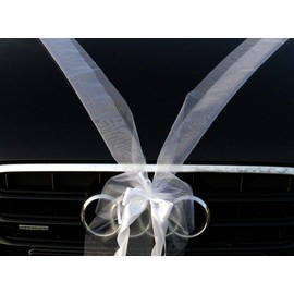 Variants Car Jewellery Bridal Couple Rose Decoration Car Decoration Wedding Car Wedding Decoration Car (Basic White)