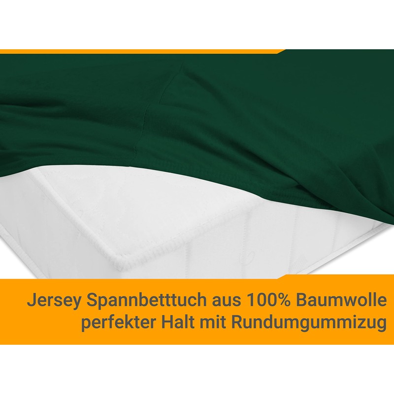 npluseins Jersey Fitted Sheet Made of 100% Cotton - Available