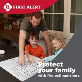 FIRST ALERT First Alert Fire Extinguisher | Marine Fire Extinguisher, White, FE1A10GR, 1-Pack, 14"