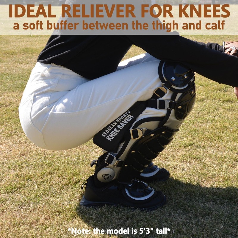 Soft Cushioned Catcher Knee Support, Multi Sided Design Catcher Knee