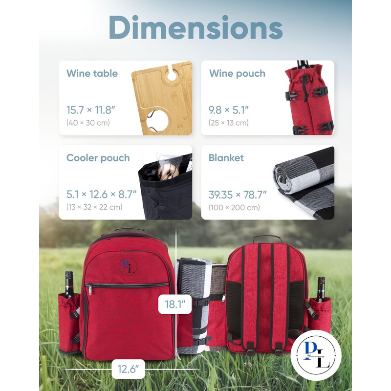 PL Harmony Picnic Backpack for 2 - All-in-One for Couples