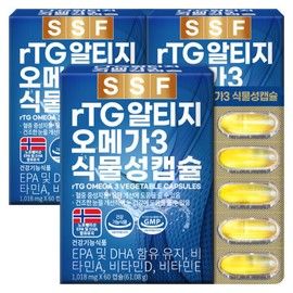 Sunsu Food rTG 알티지 오메가3 (5%중복)6개월분(180캡슐) 식물성캡슐 rTG Omega-3 (5% Re-esterified) 6-Month Supply (180 Capsules) Vegetarian Capsules