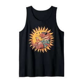 Sun T-Rex Dinosaur Sunglasses Tyrannosaurus Rex Tank Top