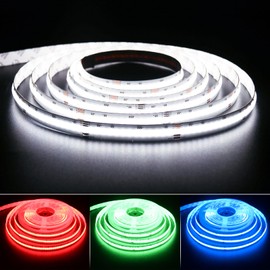 PAUTIX RGBW 6000K COB LED Strip Light 24ft/7.5m,UL Listed 24V Color Changing Tape Lights with 896LEDs/m Multicolor Flexible for TV,Bedroom,Party DIY Decoration(Power Supply & Controller Not Included)