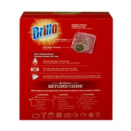 Brillo Steel Wool Soap Pads, Long Lasting, Original Scent Cleaning, 18 Count (Original, 18 Count (Pack of 1))