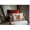 Evans Lichfield Hessian Cow Cushion Cover, White, 30 x 50cm