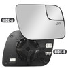 Hoypeyfiy BB5Z17K707A Heated Rear View Mirror Glass with Holder, Replacement