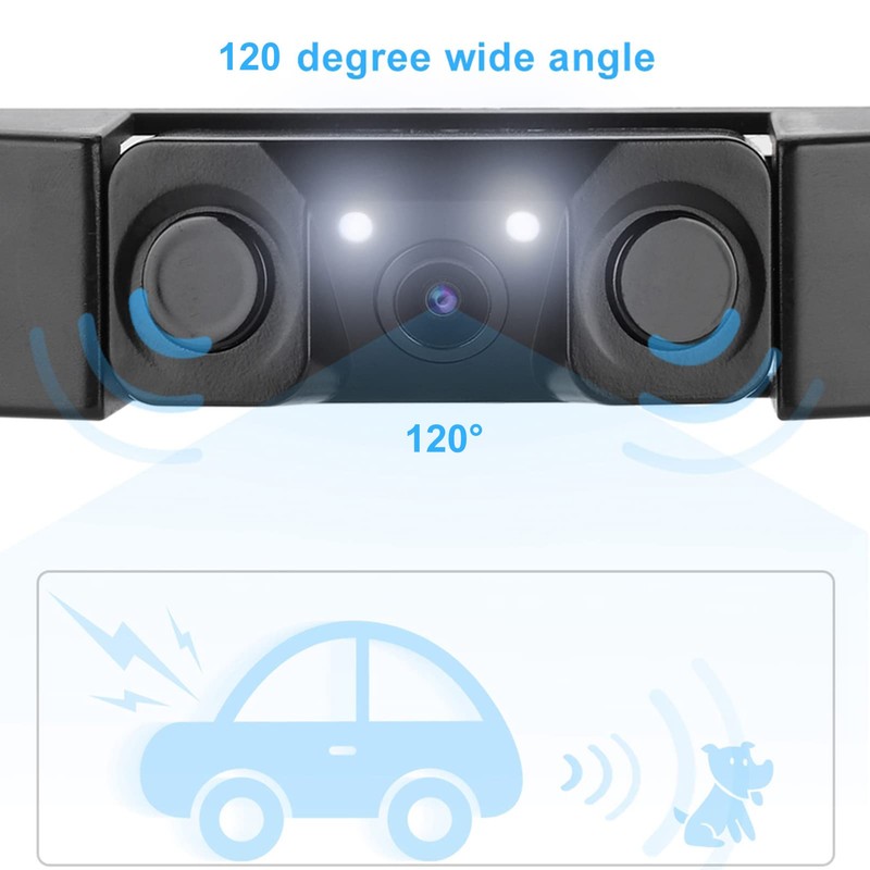 License Plate Camera,3 in 1 Car License Plate Frame Parking