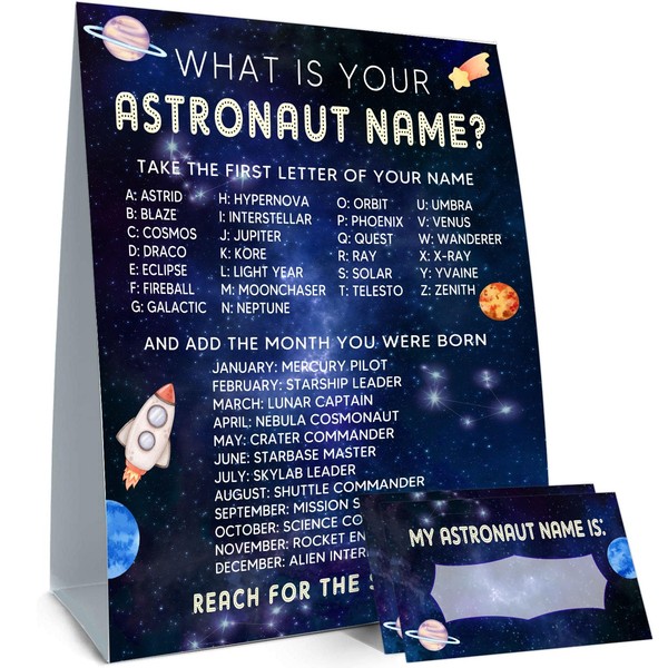 BirtDerr What's Your Astronaut Name, 1 Sign and 30 Name