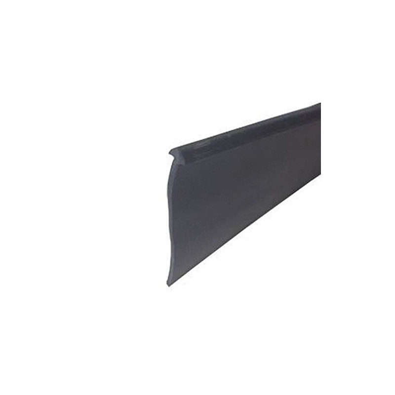 Black 1-1/8" Half-Round Type Shower Door Bottom Seal and Sweep