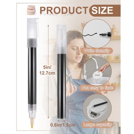Gilprop 2 Pieces Underglaze Pen for Ceramics Underglaze Permanent Porcelain Colored Writing Pen for Decorating Under Ceramic Pottery Bisque(Black)