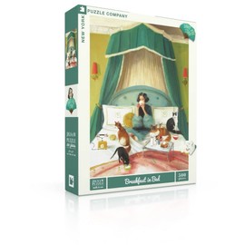 New York Puzzle Company - Janet Hill Desayuno en la cama - Rompecabezas de 500 piezas para noches de juegos familiares por Janet Hill