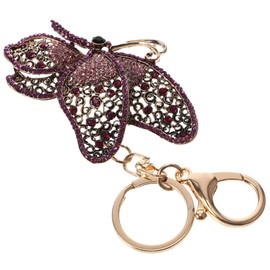 FOMIYES Butterfly Keychain Key Ring for Women Stylish Bag Hanging Decor with Rhinestone Design for Teens for Handbags Purses and Backpacks