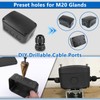 NineLeaf Black IP66 Waterproof Outdoor Junction Box, 4.9"x3.3"x2.3" PVC/ABS Weatherproof
