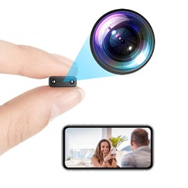Hilitand Mini Cámara Ultrafina con Visión Nocturna HD, Conexión Inalámbrica y Detección del Cuerpo Humano, Vídeo 1080P, para Reuniones de Negocios y Seguridad en el Hogar
