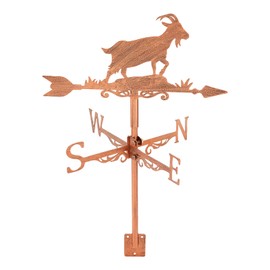 SUPERDANT Goat Weathervane Metal Weather Vane Wind Vane Weathercock For Garden Wind Vanes for Shed Farmhouse Decorative Outdoor Garden Wind Measuring Tool Roof Mount Weather Vane Outdoor
