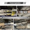 GESEXI Exhaust Adapter Connector 1.25"ID to 1.5"ID，Exhaust Adapter Total Length