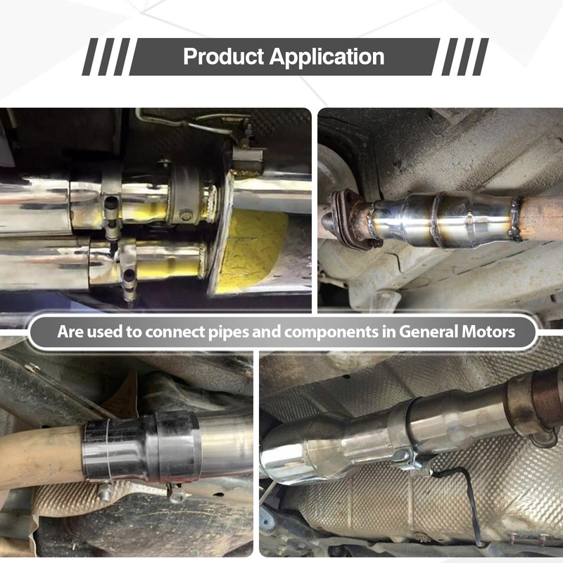 GESEXI Exhaust Adapter Connector 1.25"ID to 1.5"ID，Exhaust Adapter Total Length